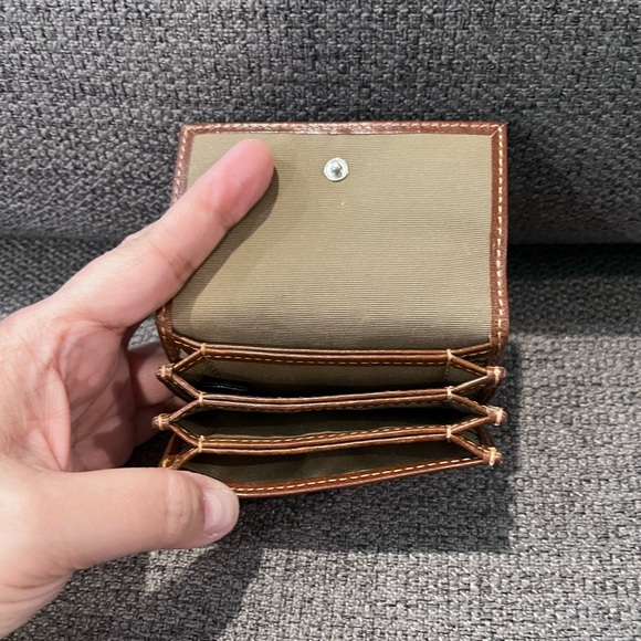 Authentic Coach Signature Monogram Logo Snap Front Card Holder - Picture 5 of 8